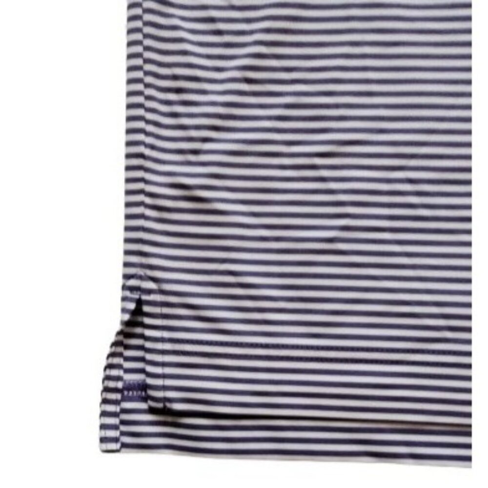 FootJoy FJ Men's Purple And White Stripe Collared Golf Polo Shirt Size XL - Picture 6 of 11
